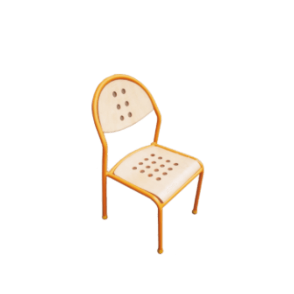 Image of a chair with holes on it