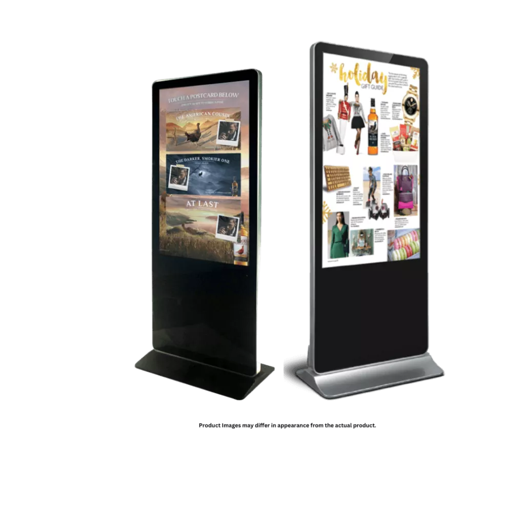 A digital kiosk that is perfect for promoting holiday sales or events