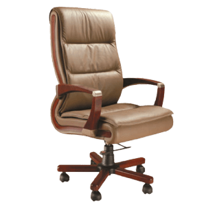 tan leather executive chair with wheels