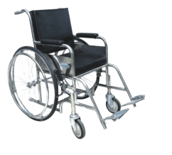 Image of a wheelchair with black wheels