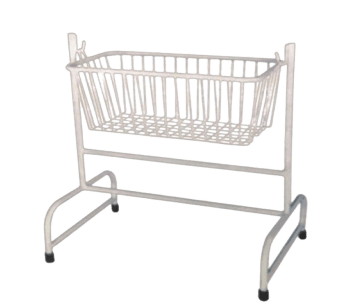 Image of a White baby crib