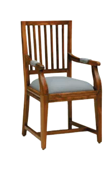 Wooden chair on a black background.