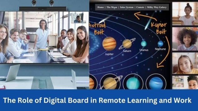 image of Digital Board in Remote Learning and Work