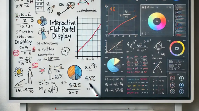 image of traditional whiteboard or Interactive flat panel display